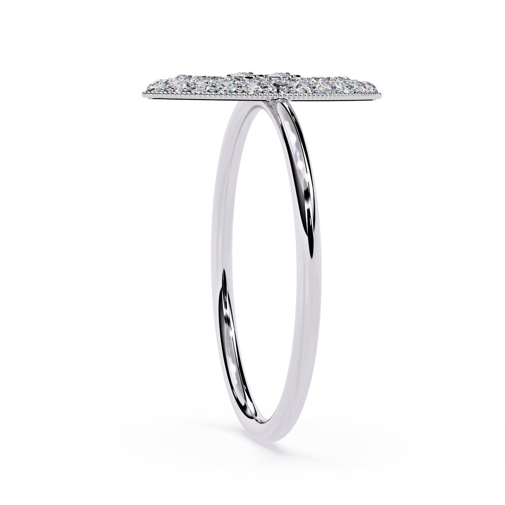 Marquise Inspired Diamond Ring – Evil Eye Dainty Lab Grown Ring with Round Cut Stones – Lustraa’s Minimalist Ring