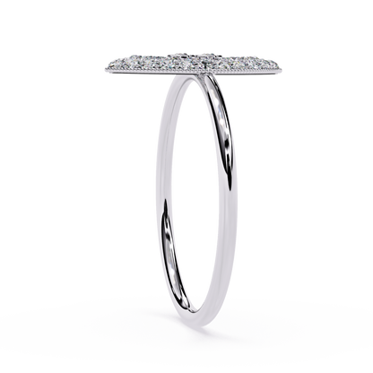 Diamond Marquise Evil Eye Ring – Dainty Ring with Protective Symbol & Round Cut Stones – Lustraa’s Minimalist Ring