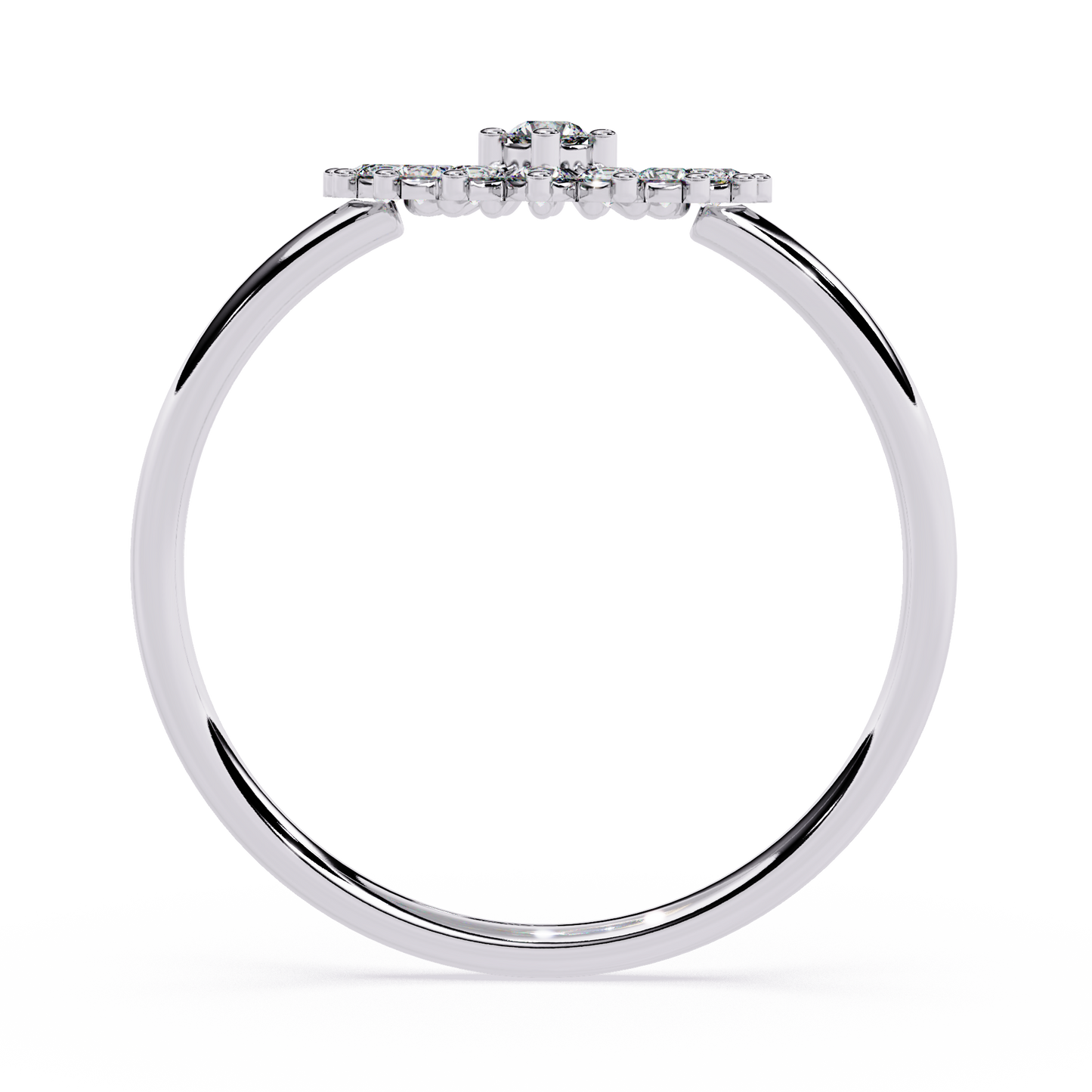 Lab Grown Diamond Floral Burst Ring | Cluster Statement Ring | Round Diamond Cocktail Ring | Elegant Engagement Ring -Lustraa’s Floral Ring