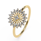 Floral Burst Diamond Ring – Lab Grown Cluster Statement Round Diamond Cocktail Engagement Ring- Lustraa’s Floral Ring