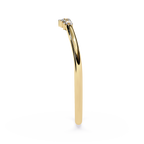 Curved Diamond Ring – Lab Grown Chevron Stacking Minimalist Pavé Promise Band – Lustraa’s Stackable Ring