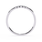 Curved Diamond Ring – Lab Grown Chevron Stacking Minimalist Pavé Promise Band – Lustraa’s Stackable Ring