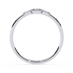 Baguette Diamond Ring – Minimalist Lab Grown 3-Stone Stacking Dainty Modern Promise Ring - Lustraa’s Stackable Ring