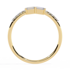 Baguette and Round Diamond Ring – Lab Grown Half Eternity Stackable Pavé Wedding Promise Ring – Lustraa’s Eternity Ring