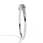 Baguette and Round Diamond Ring – Lab Grown Half Eternity Stackable Pavé Wedding Promise Ring – Lustraa’s Eternity Ring