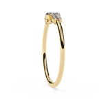 Triple Row Diamond Ring – Lab Grown Baguette Geometric Minimalist Stackable Promise Band - Lustraa’s Stackable Ring