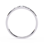 Triple Row Diamond Ring – Lab Grown Baguette Geometric Minimalist Stackable Promise Band - Lustraa’s Stackable Ring