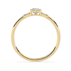 Princess Cut Diamond Ring – Lab Grown Baguette Side Stones Minimalist Engagement Promise Ring – Lustraa’s Minimalist Ring