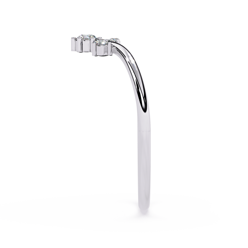 Crown Diamond Ring – Lab Grown Cluster Minimalist Gold Promise Ring – Lustraa’s Minimalist Ring