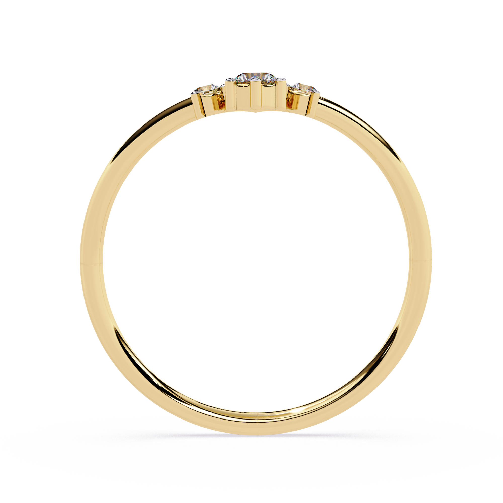 Crown Diamond Ring – Lab Grown Cluster Minimalist Gold Promise Ring – Lustraa’s Minimalist Ring