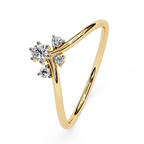Crown Diamond Ring – Lab Grown Cluster Minimalist Gold Promise Ring – Lustraa’s Minimalist Ring