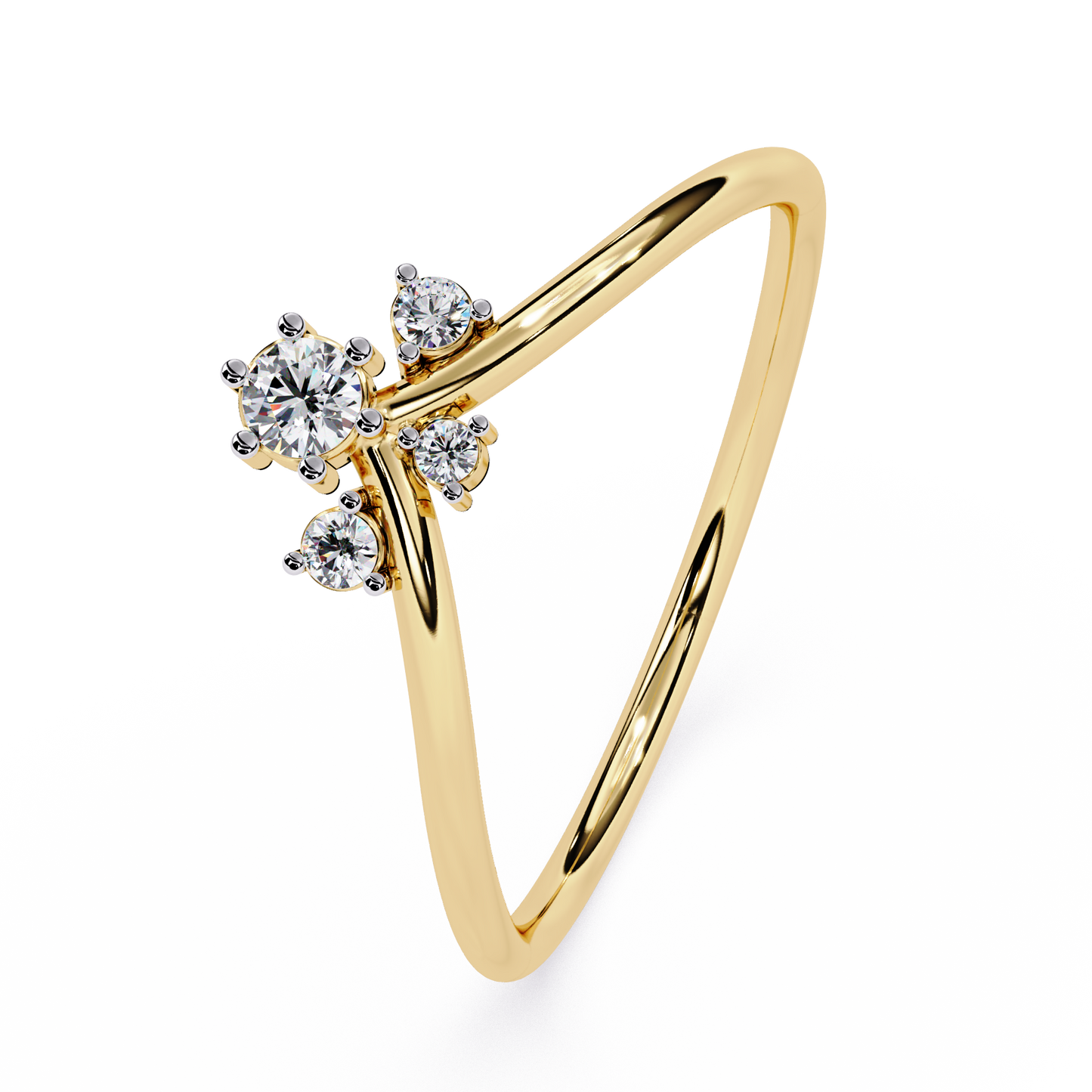 Crown-Inspired Diamond Ring | Lab Grown Cluster Ring | Minimalist Promise Ring – Lustraa’s Minimalist Ring