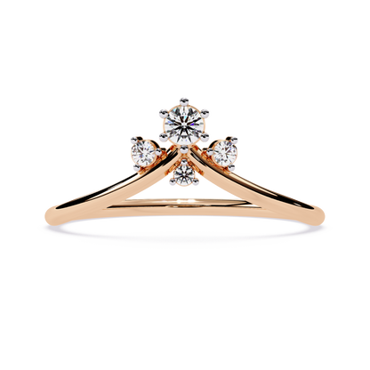 Crown-Inspired Diamond Ring | Lab Grown Cluster Ring | Minimalist Promise Ring – Lustraa’s Minimalist Ring