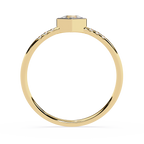 Princess Cut Diamond Ring – Lab Grown Bezel Set Pavé Minimalist Engagement Ring – Lustraa’s Minimalist Ring