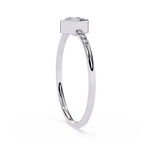Princess Cut Diamond Ring – Lab Grown Bezel Set Pavé Minimalist Engagement Ring – Lustraa’s Minimalist Ring