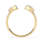 Princess Cut Diamond Ring – Lab Grown Open Adjustable Modern Minimalist Diamond Jewelry- Lustraa’s Open Band Ring