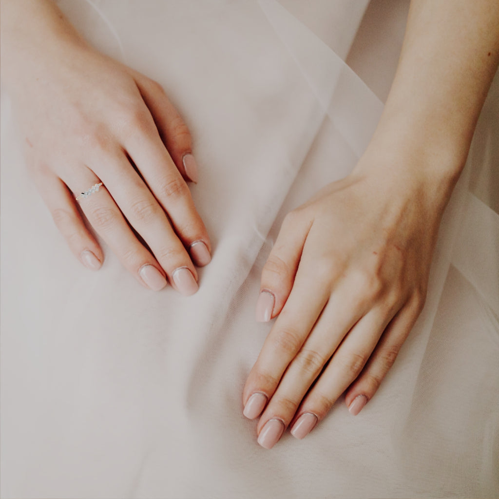 Geometric Diamond Ring – Lab Grown Princess Cut Half Eternity Cluster Modern Statement Ring– Lustraa’s Eternity Ring