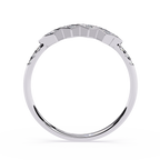 Geometric Diamond Ring – Lab Grown Princess Cut Half Eternity Cluster Modern Statement Ring– Lustraa’s Eternity Ring