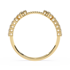 Floral Diamond Ring – Lab Grown Half Eternity Stackable Beaded Diamond Band -Lustraa’s Floral Ring