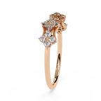 Floral Diamond Ring – Lab Grown Open Vintage Inspired Statement Adjustable Unique Diamond Ring – Lustraa’s Floral Ring