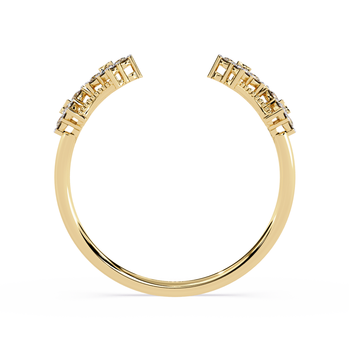 Floral Open Diamond Ring | Lab Grown Diamond Vintage Inspired Statement Ring | Unique Adjustable Diamond Ring -Lustraa’s Floral Ring