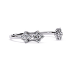 Floral Diamond Ring – Lab Grown Open Vintage Inspired Statement Adjustable Unique Diamond Ring – Lustraa’s Floral Ring