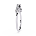 Diamond Ring – Minimalist Curved Statement Dainty Crossover Design for Women – Lustraa’s Minimalist Ring