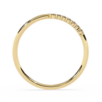 Diamond Ring – Minimalist Curved Statement Dainty Crossover Design for Women – Lustraa’s Minimalist Ring