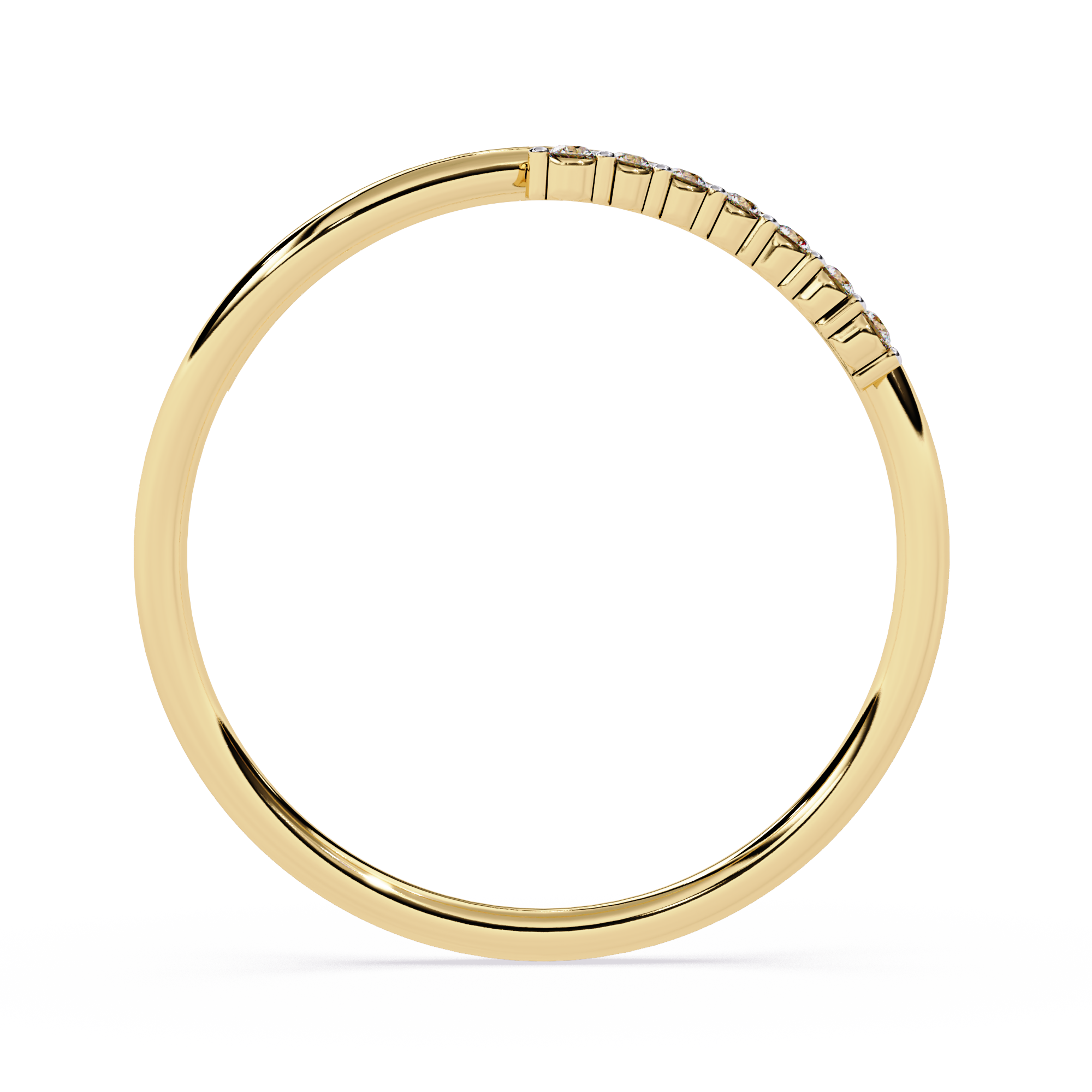 Diamond Ring – Minimalist Curved Statement Dainty Crossover Design for Women – Lustraa’s Minimalist Ring