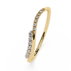 Minimalist Pavé Diamond Curve Ring – Dainty Statement Band – Lustraa’s Minimalist Ring