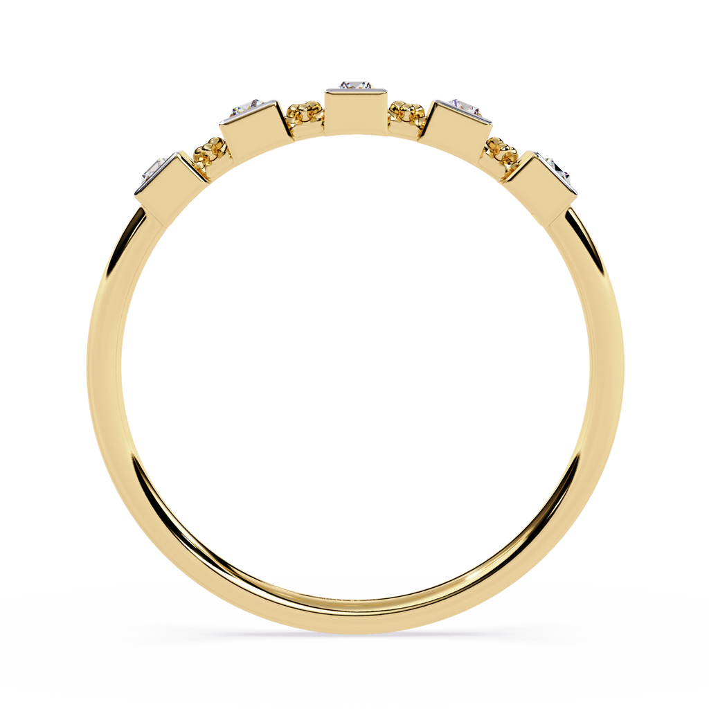 Baguette Diamond Ring – Modern Geometric Statement Band – Lustraa’s Minimalist Ring