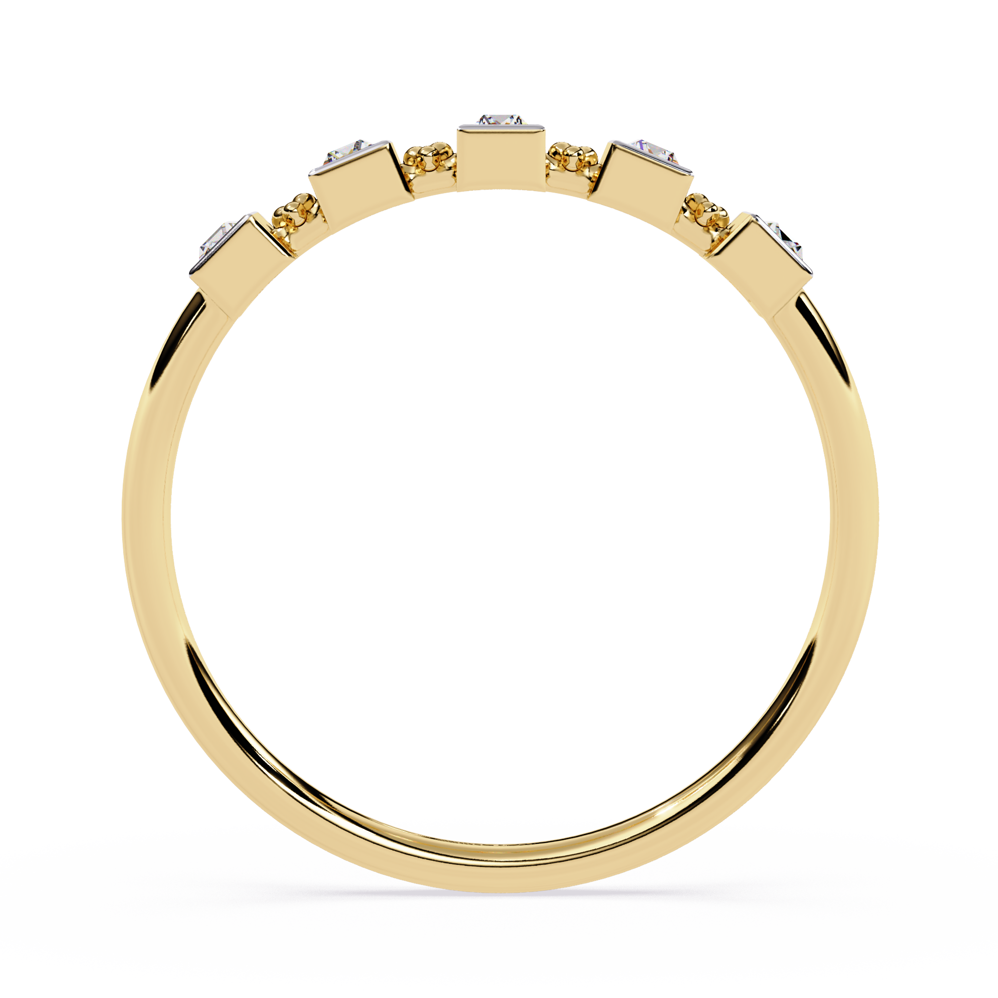 Baguette Diamond Ring – Modern Geometric Statement Band – Lustraa’s Minimalist Ring