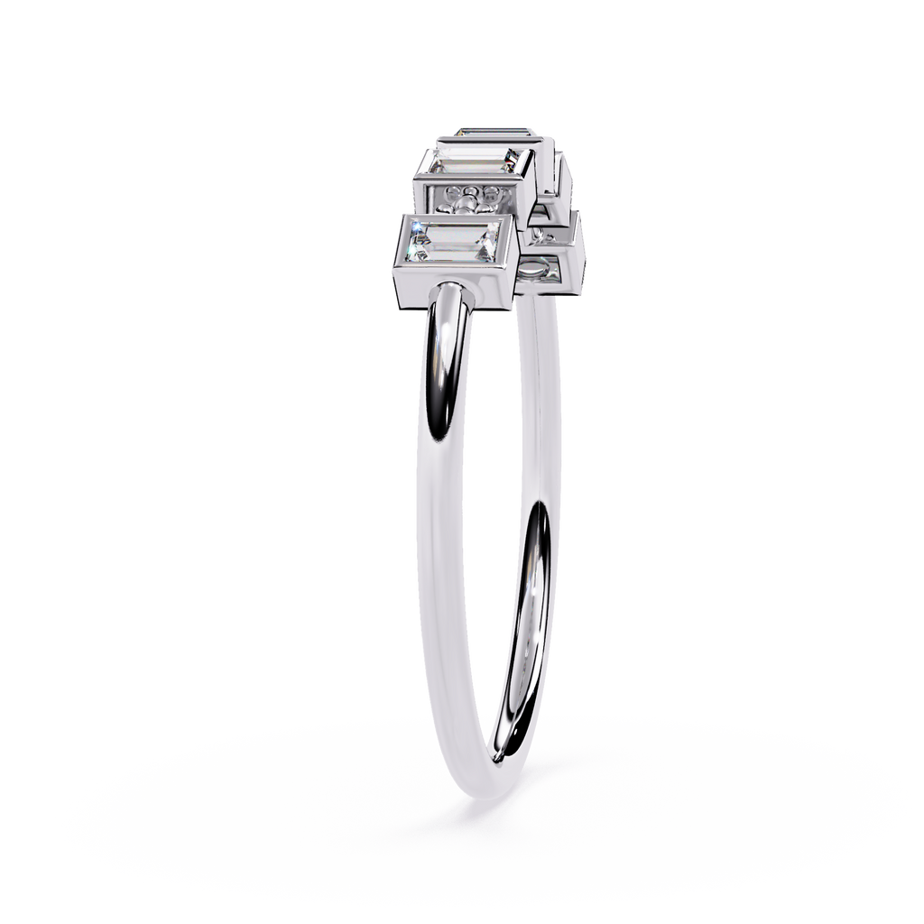 Baguette Diamond Ring – Modern Geometric Statement Band – Lustraa’s Minimalist Ring