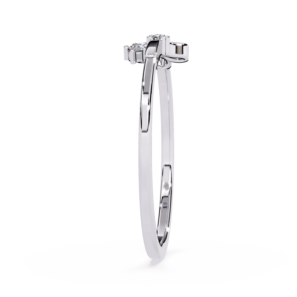 Floral Diamond Ring – Elegant Lightweight Gold Ring for Daily Wear - Lustraa’s Floral Ring