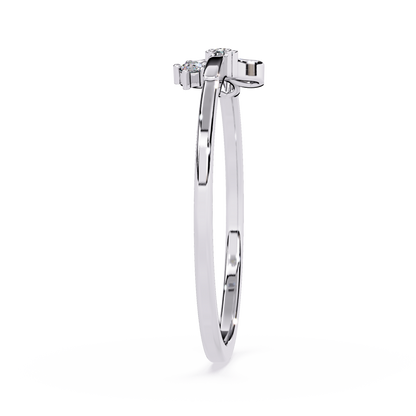 Floral Motif Diamond Ring– Elegant & Lightweight Gold Ring for Daily Wear -Lustraa’s Floral Ring