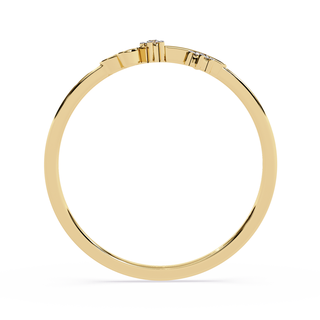 Floral Diamond Ring – Elegant Lightweight Gold Ring for Daily Wear - Lustraa’s Floral Ring