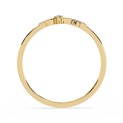 Floral Motif Diamond Ring– Elegant & Lightweight Gold Ring for Daily Wear -Lustraa’s Floral Ring