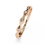 Diamond Ring – Wavy Minimalist Textured Modern Band Promise Ring – Lustraa’s Minimalist Ring