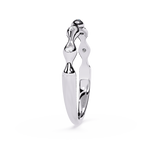 Diamond Ring – Wavy Minimalist Textured Modern Band Promise Ring – Lustraa’s Minimalist Ring