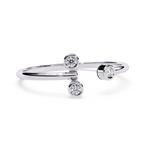 Modern Triple Bezel Diamond Ring– Contemporary Open Style Ring – Open Band Statement Ring - Lustraa’s Open Band Ring