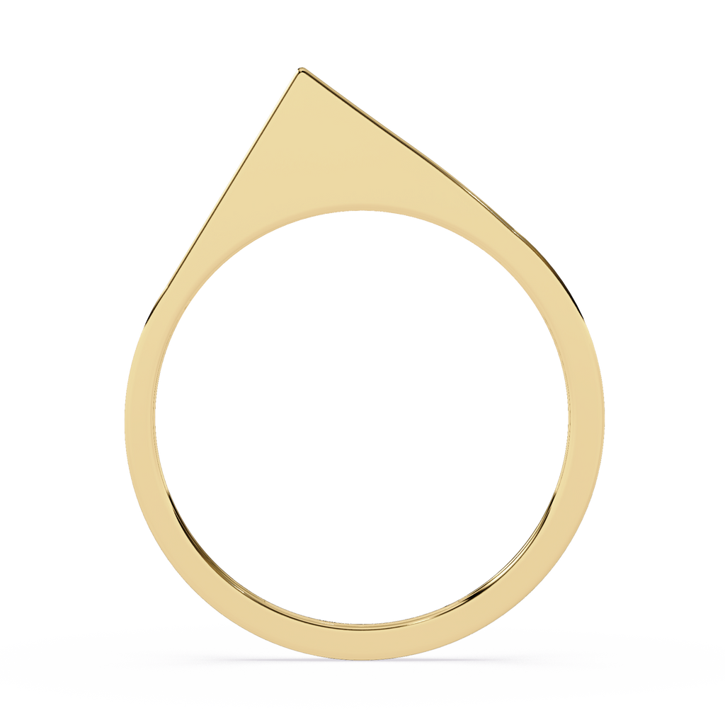Contemporary V-Shaped Pavé Sleek Geometric Stackable Band - Lustraa’s Minimalist Ring