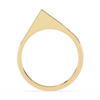 Contemporary V-Shaped Pavé Sleek Geometric Stackable Band - Lustraa’s Minimalist Ring