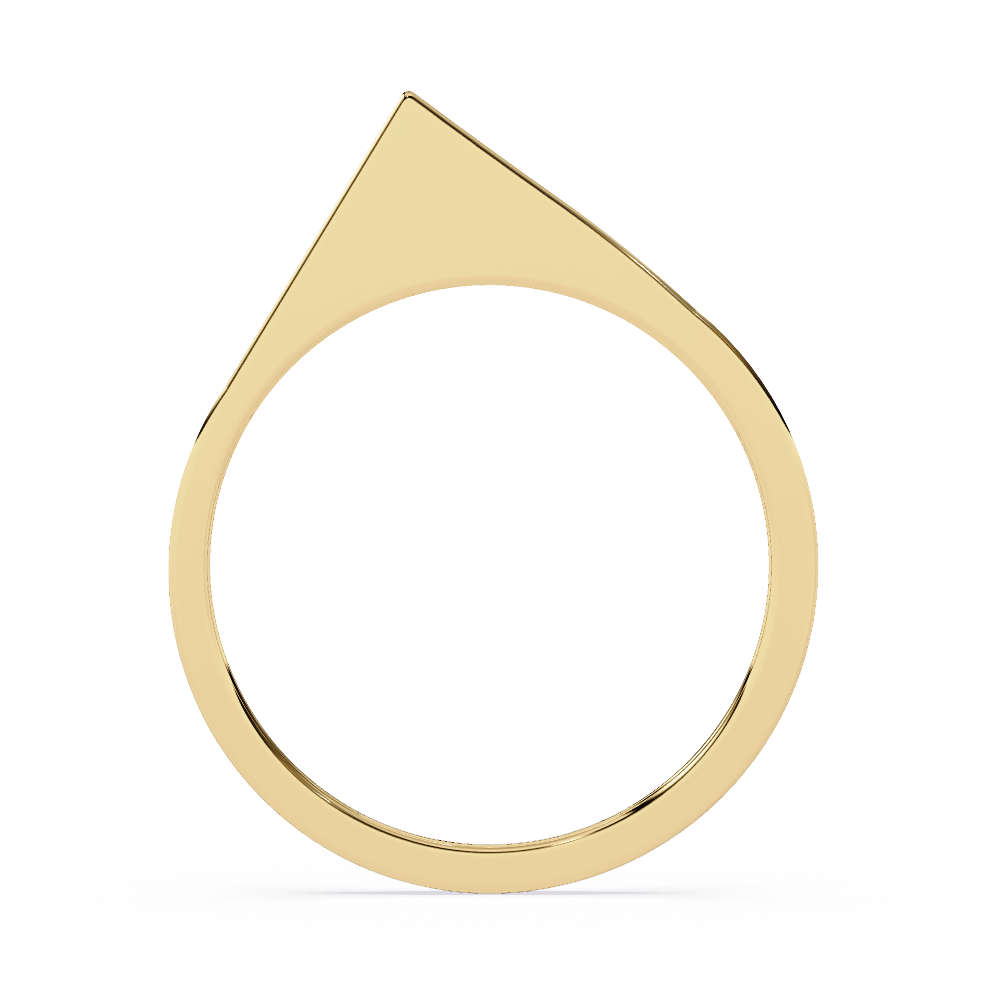 Contemporary V-Shaped Pavé Sleek Geometric Stackable Band - Lustraa’s Minimalist Ring