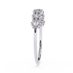 Floral Diamond Ring – Floral Cluster Elegant Flower Design Half Eternity Band – Lustraa’s Floral Ring