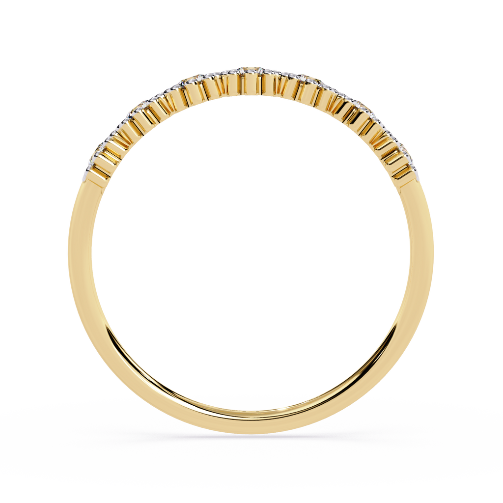 Floral Diamond Ring – Floral Cluster Elegant Flower Design Half Eternity Band – Lustraa’s Floral Ring