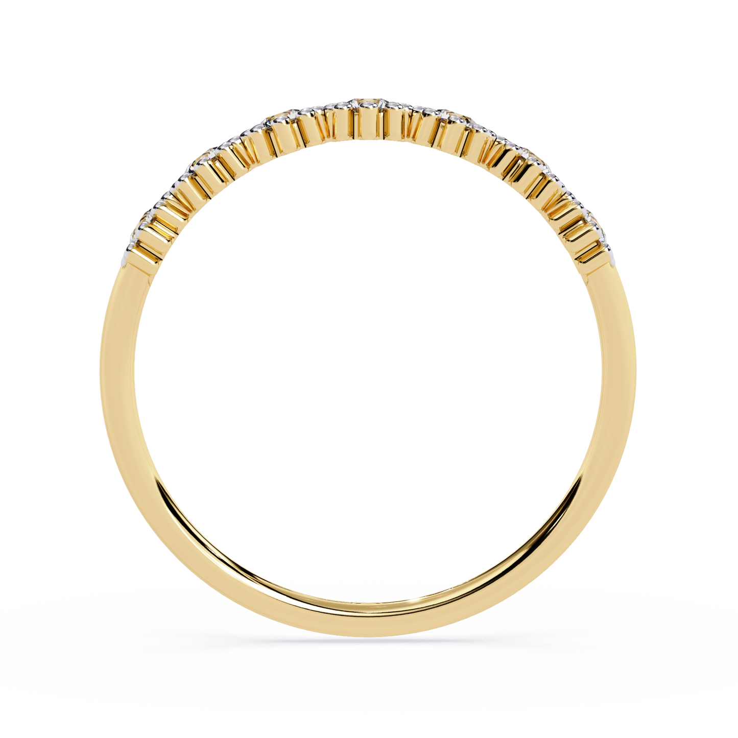 Floral Cluster Diamond Ring– Elegant Flower Design Band -Half Eternity Floral Design -Lustraa’s Floral Ring