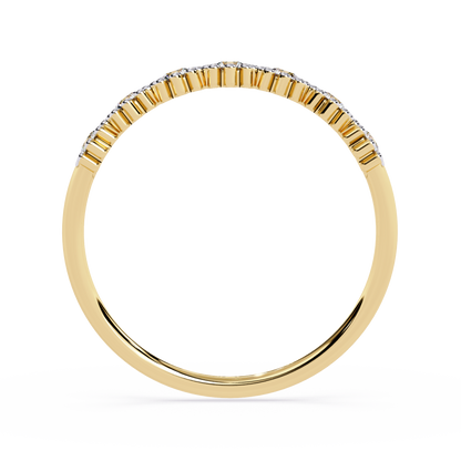 Floral Cluster Diamond Ring– Elegant Flower Design Band -Half Eternity Floral Design -Lustraa’s Floral Ring