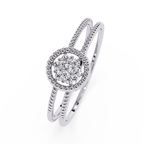 Cluster Dual Band Floral Inspired Designer Statement Ring -Lustraa’s Floral Ring