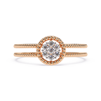 Cluster Dual Band Floral Inspired Designer Statement Ring -Lustraa’s Floral Ring