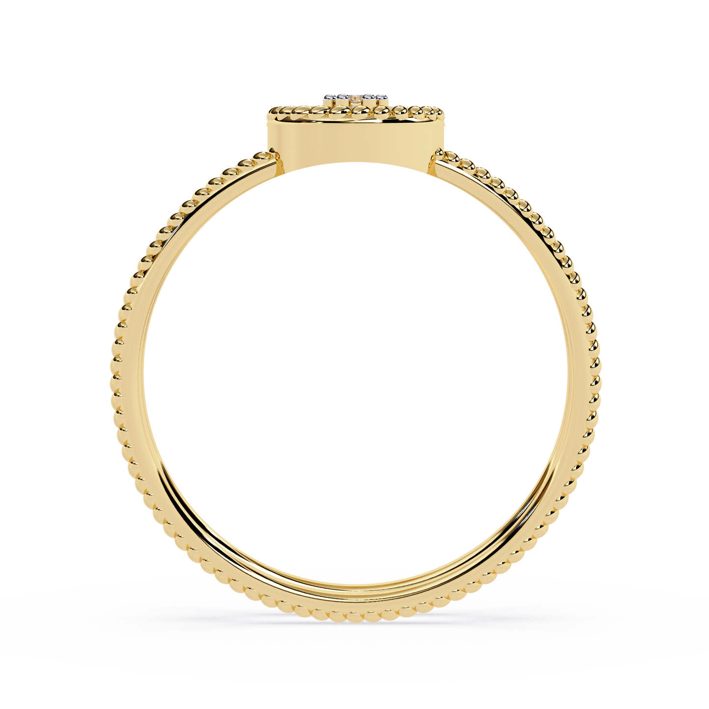 Cluster Diamond Ring with Dual Band – Floral-Inspired Designer Ring - Dual Band Statement Ring -Lustraa’s Floral Ring
